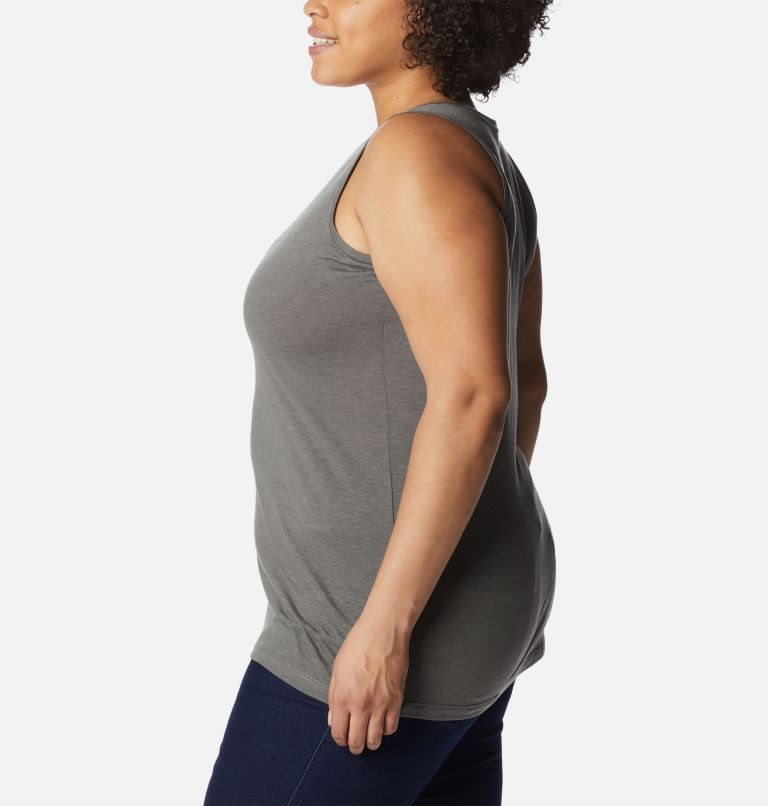 Women's Columbia Bluff Mesa Tanks Grey | Plus Size CA-Q608L